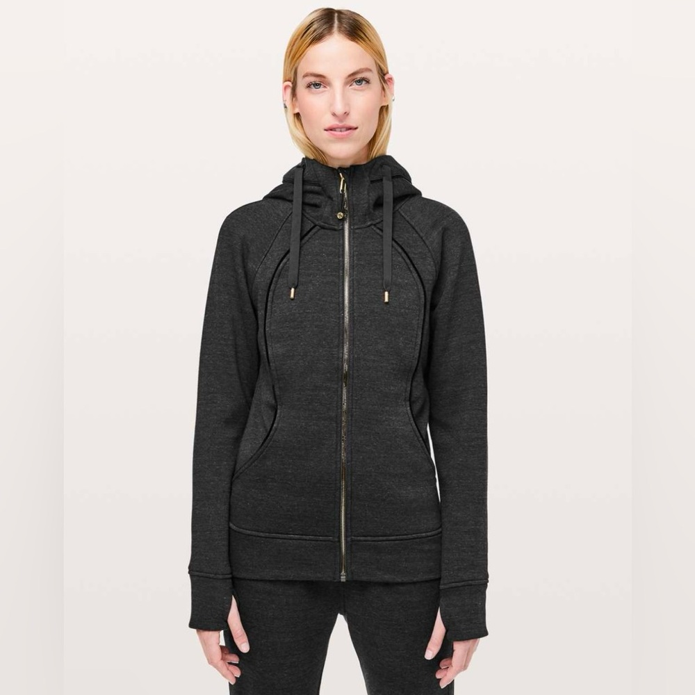 lululemon scuba hoodie plush gold zipper size 4 preowned